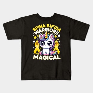 Spina Bifida Awareness Spina Bifida Warriors are Magical T-Shirt Kids T-Shirt